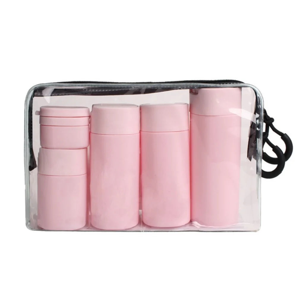 5Pcs Travel Cream Dispenser Bottles Set Travel Bottles Toiletry Containers Set, TSA Approved, Travel Essentials